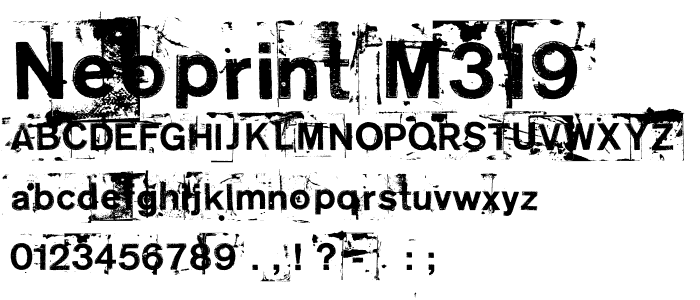 NeoPrint M319 font